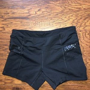 Lulu Lemon Black Spandex Shorts